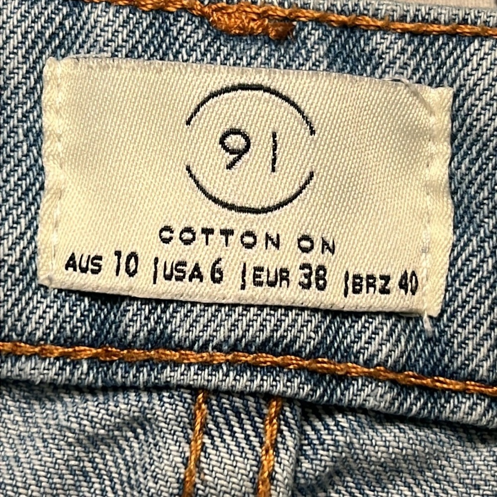 91 Cotton On “A-Line Mini” Denim Skirt. Size 6 - Picture 5 of 6